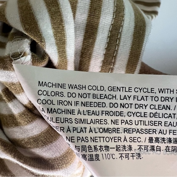 Theory Crew Neck T-Shirt Mini Dress Stripe size S Minimalist Loungewear Casual - Picture 7 of 9